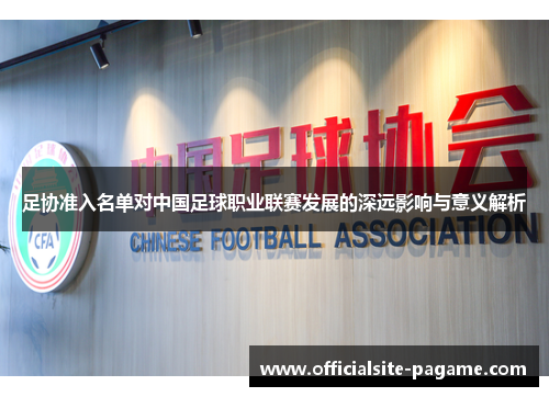 足协准入名单对中国足球职业联赛发展的深远影响与意义解析